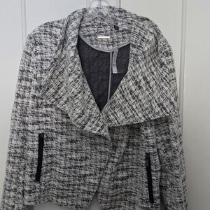 White House Black Market Monochrome Tweed Blazer